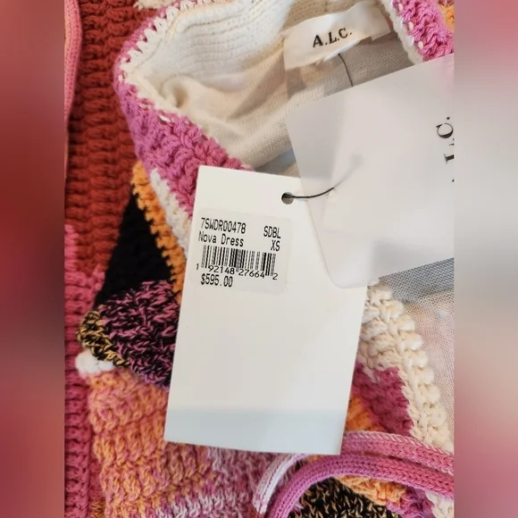 A.L.C Nova Crochet Midi Dress XS NWT - Picture 9 of 9